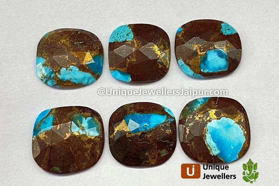 Copper Lava Mohave Turquoise Rose Cut Slices